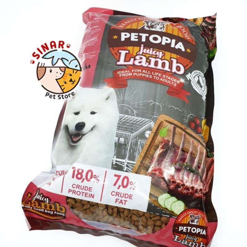 Petopia Dry 1KG Lamb Beef Dog Puppy Food Makanan Anjing Anak Dewasa All  Stages Segala Umur