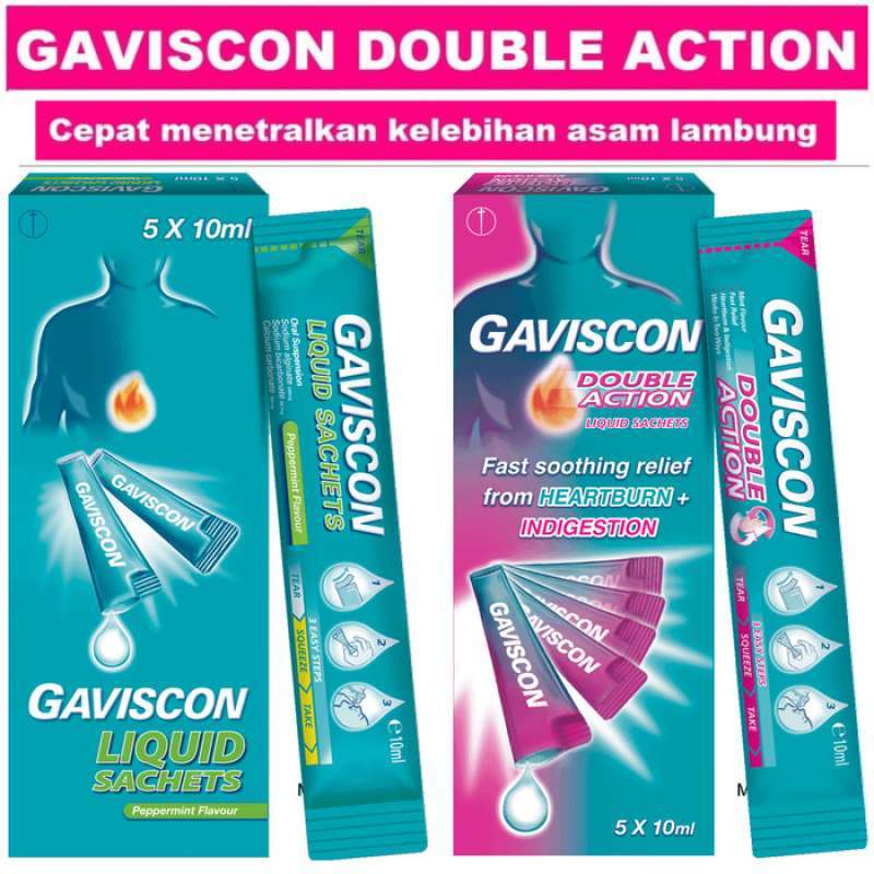Promo Gaviscon Double Action Sachet 5 X 10ml Diskon 33% Di Seller ...