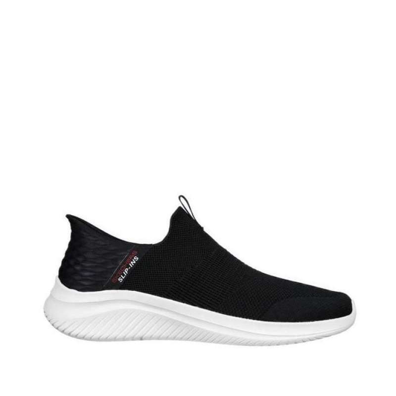 SKECHERS ULTRA FLEX SLIP INS MEN'S WALKING SHOES BLACK WHITE