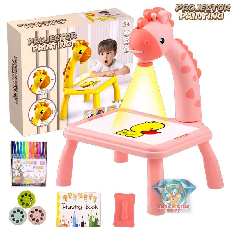 Jual Mainan Anak Edukasi Projector Painting Meja Belajar Melukis ...