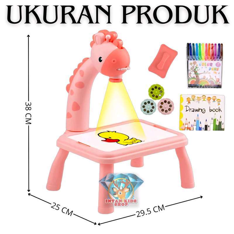Jual Mainan Anak Edukasi Projector Painting Meja Belajar Melukis ...