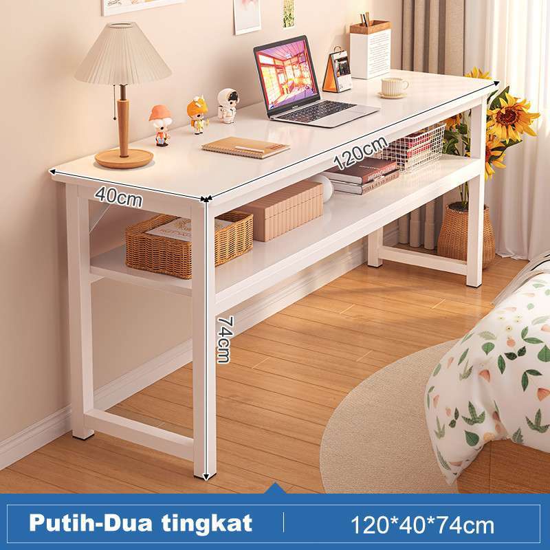 Promo Km Meja Kantor Meja Kerja Meja Kerja Meja K - Model B: Putih