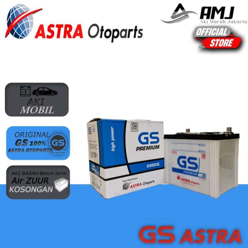 Promo New Aki Mobil Mirage Gs Astra Premium 55d23l Aki Basah 12v 60ah