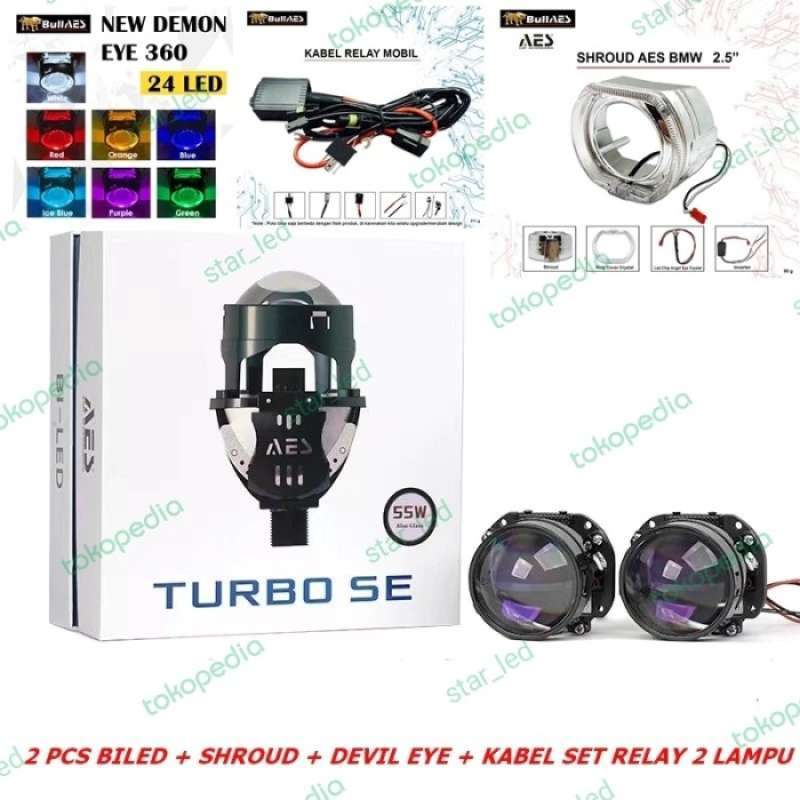 Jual Paket Biled Lengkap Aes Turbo Se 2.5inch 55watt Wst Gen 3 - Paket ...
