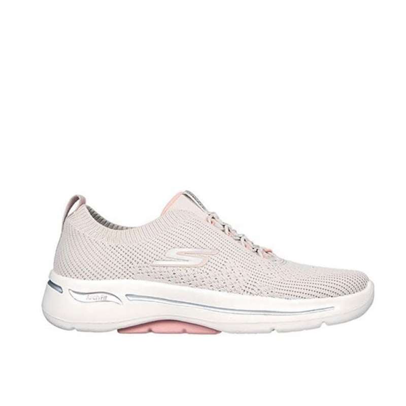 Skechers GO WALK ARCH FIT Crystal Waves Womens Slip On Shoes Taupe