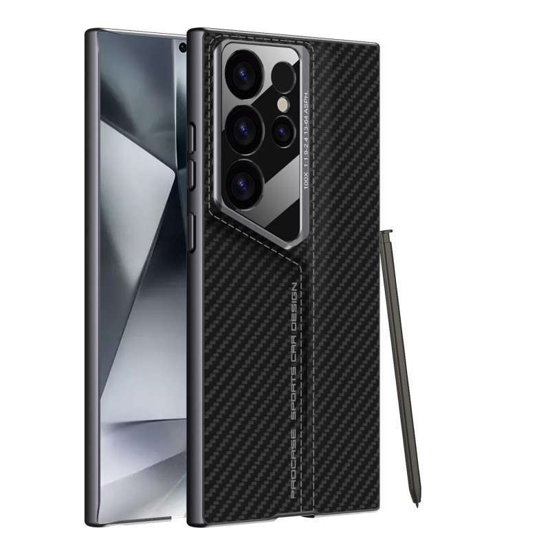 Luxury PU Leather Hard PC Case Samsung S24 Ultra