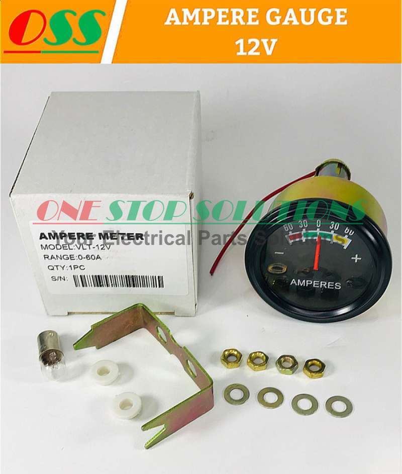 Promo Ampere Gauge 12v Vdo Vlt-12v Range 0-60a 60a Ampere Gauge Meter ...