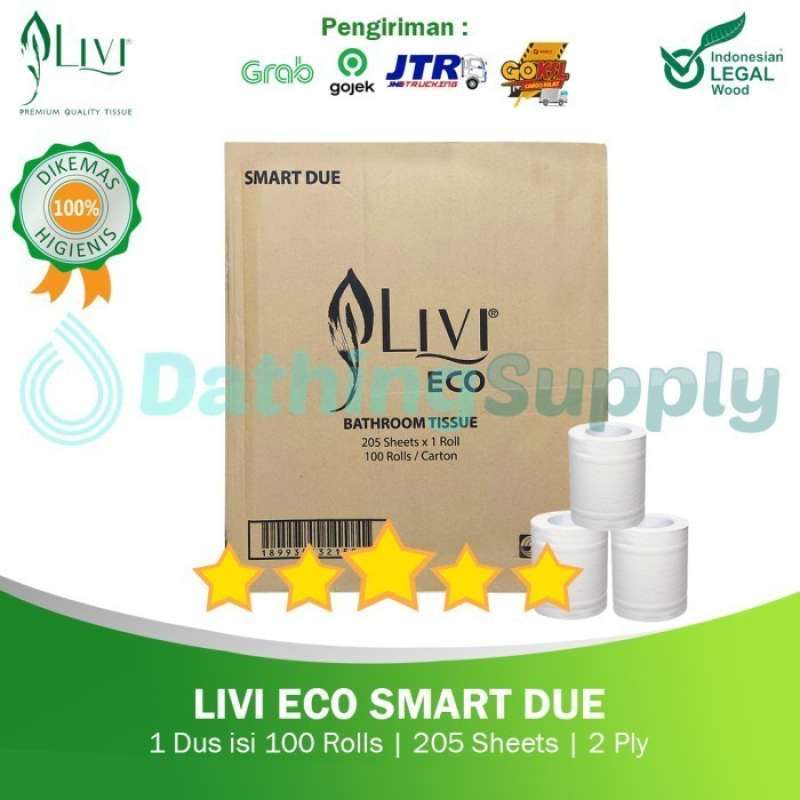 Promo (khusus Gojek/grab) Tissue Livi Smart Due 205 Sheet - 1dus 100 ...