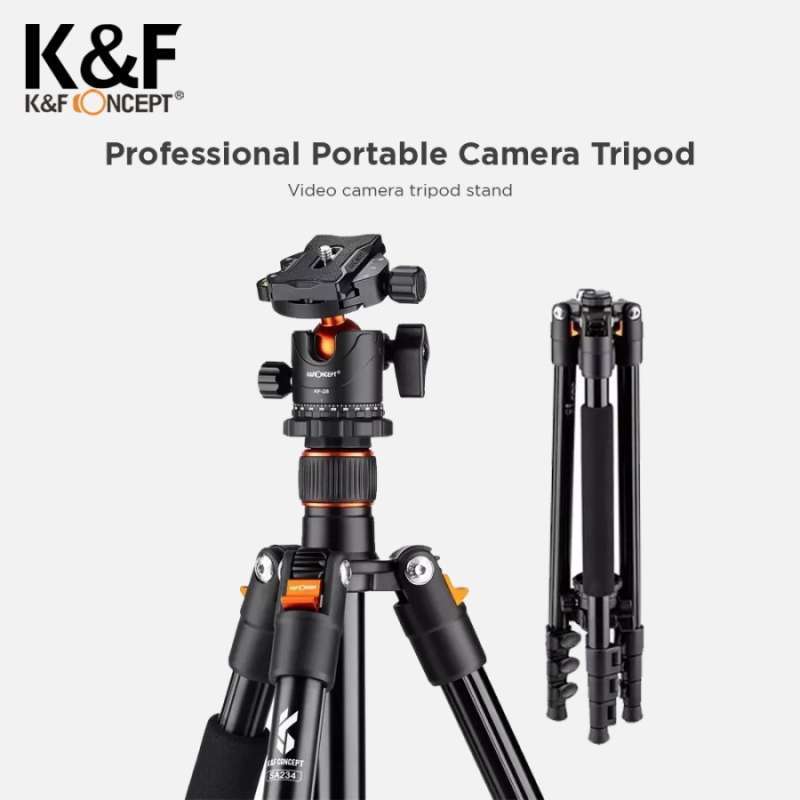K&F Concept SA234 DSLR Aluminum Camera Tripod with Ball Head KNF Resmi