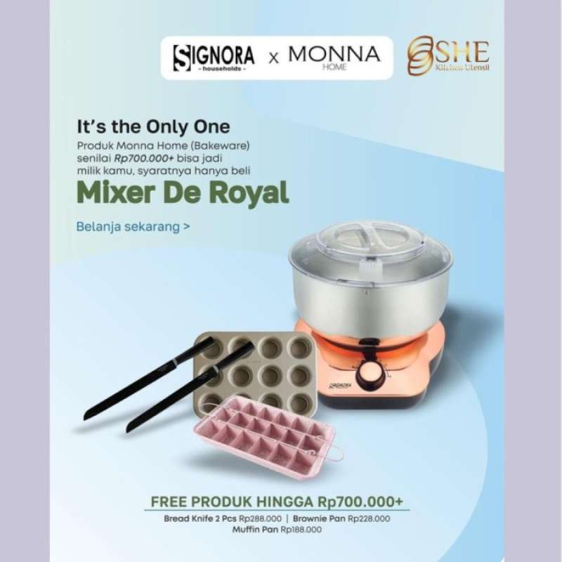 Promo Mixer Signora De Royal Mixer Kue Roti Donat Bakpao Mixer Signora