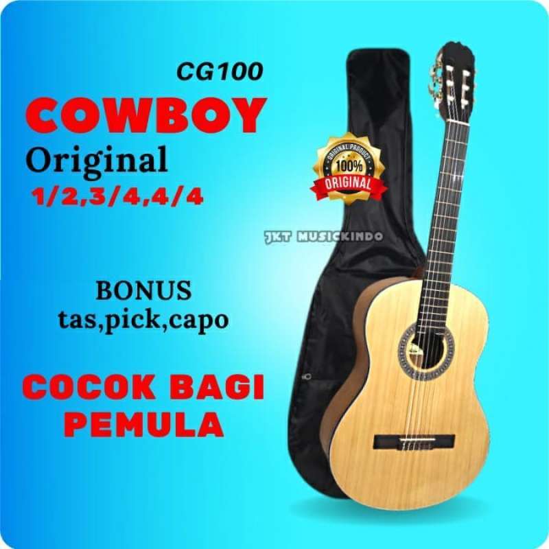 Promo Gitar Akustik Cowboy Cg100 3/4 Cowboy Classic Nylon Diskon 23% Di ...