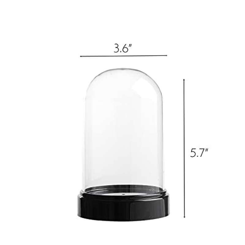 Jual (12 Pack) Plastic Dome Display Case Bell Jar Cloche Bell Di Seller