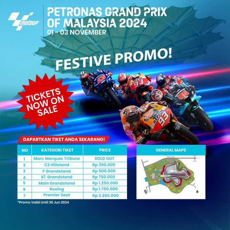 Jual Tiket Petronas Motogp Of Malaysia 2024 Di Seller Asia Trip