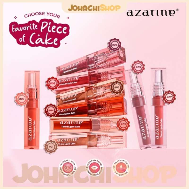 Jual Azarine Tinted Lippie Cake Series Lip Tint Red Velvet Series 2.9 ...