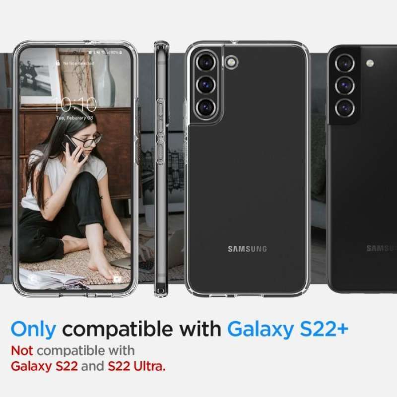 Case Samsung Galaxy S22 Ultra Plus Spigen Crystal Flex Clear Casing