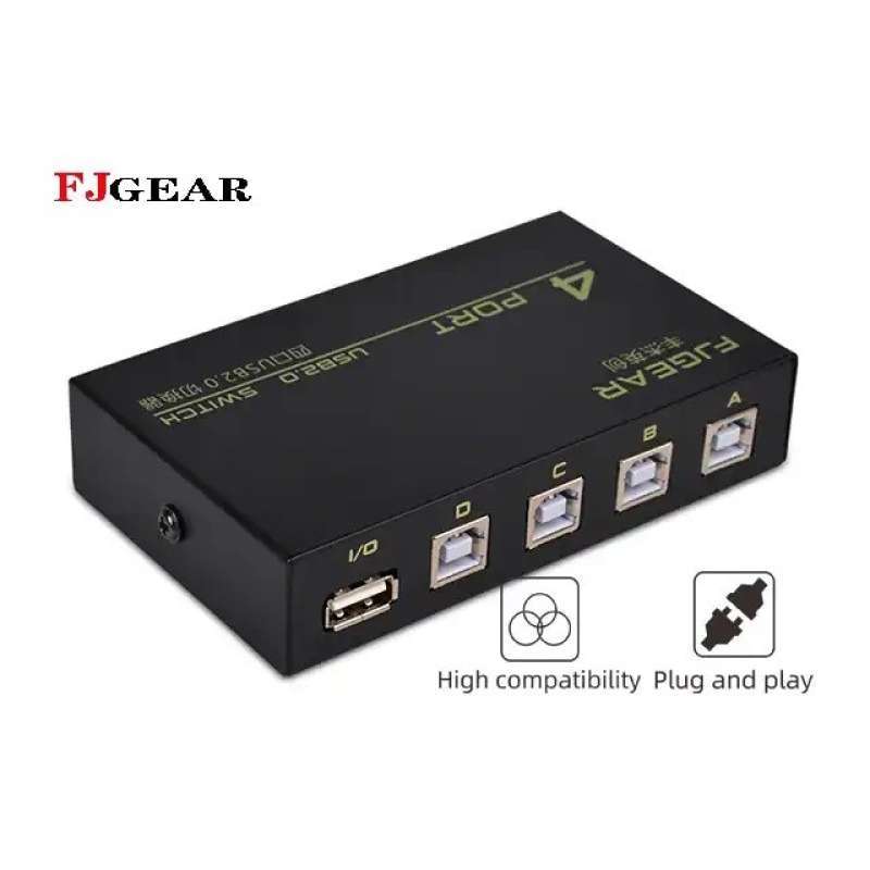 Jual Usb Switch Printer 4 Port Manual Fjgear- Data Switcher Sharing ...