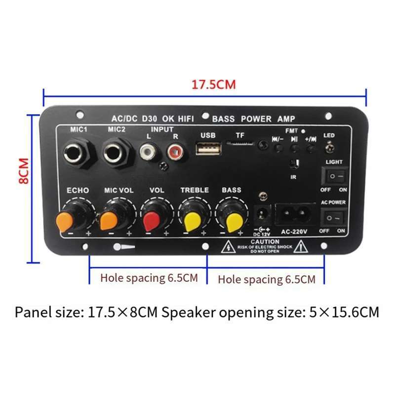 Dx0409 100 Watt Dual Channel Digital Power Audio Stereo Verstärker
