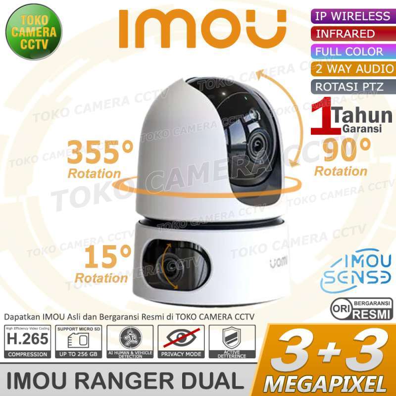Jual Kamera Cctv Wifi Smart Ip Camera Imou 6mp Ptz Audio Dual Lens ...