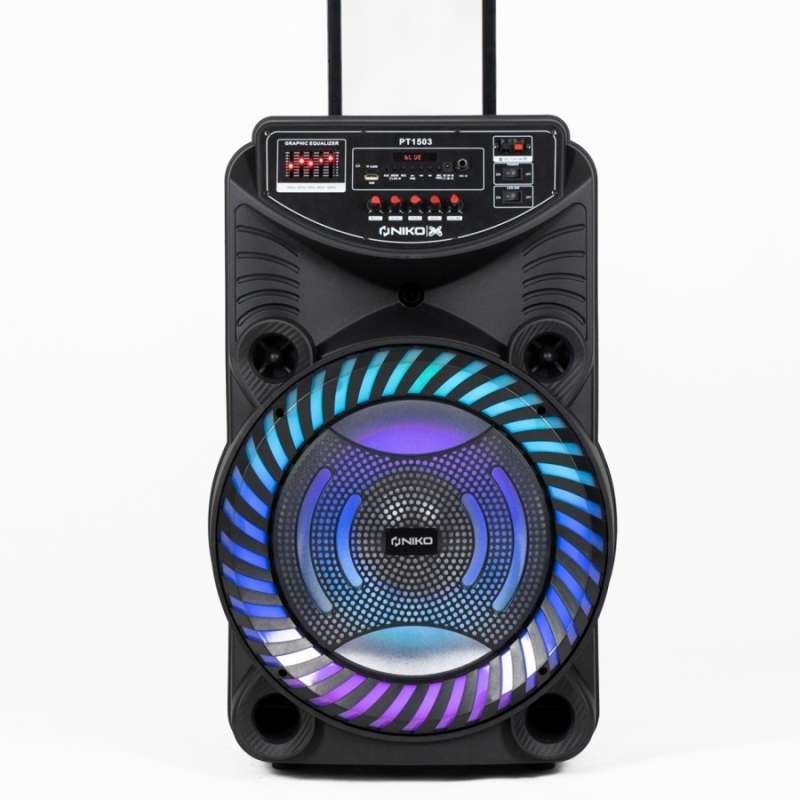 Speaker Bluetooth Niko PT1503 Portable 15 Inch Free Mic Wireless
