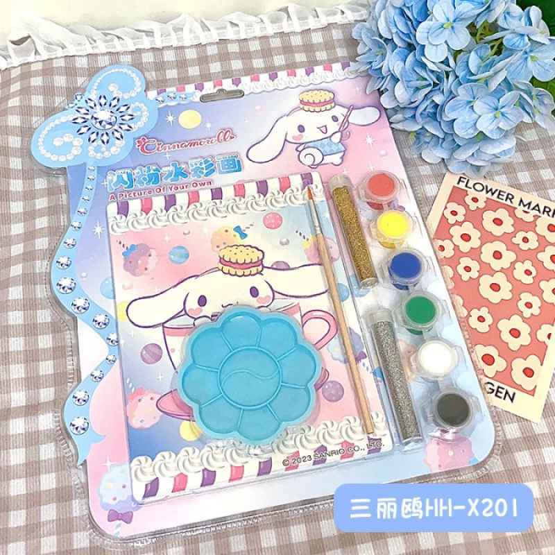 Jual Diy Mewarnai Sanrio / Painting Book Karakter Sanrio / Set Buku