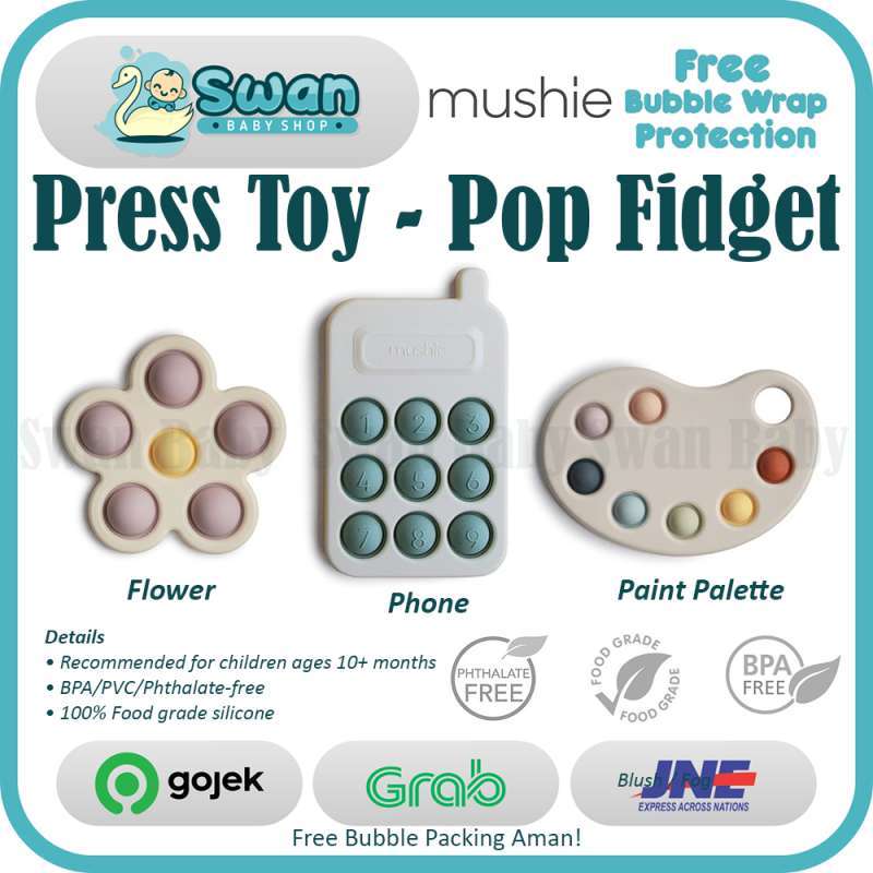 Jual Mushie Press Toy Mainan Edukasi Push Pop Fidget Anak Bayi