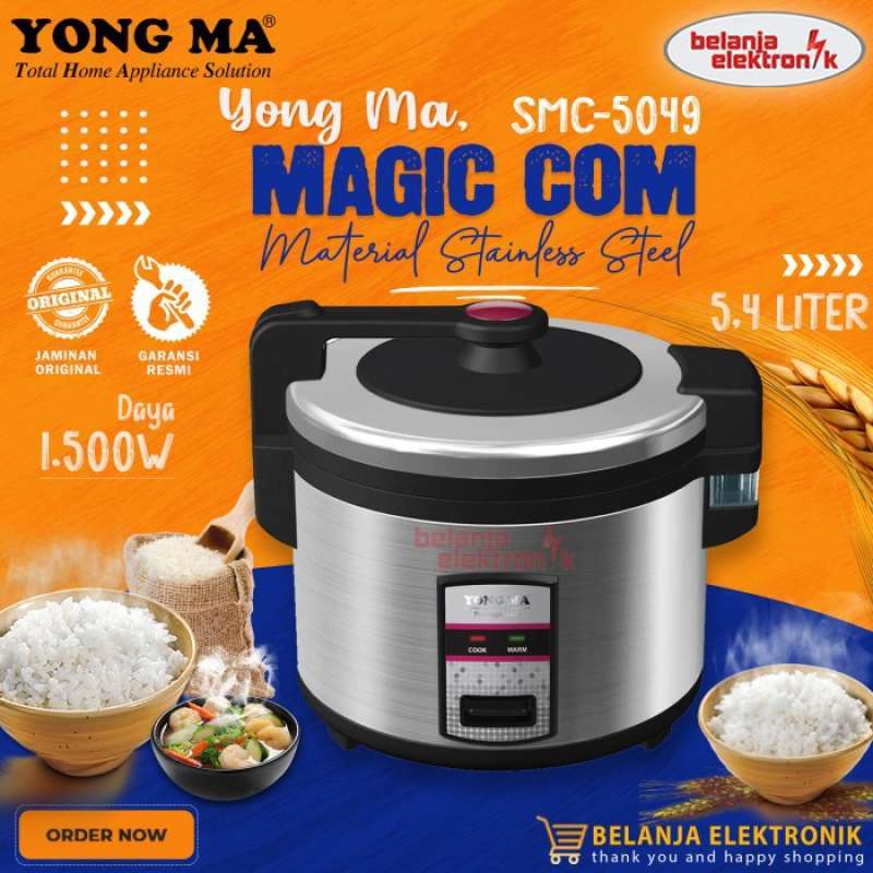 Magic Chef Rice Cooker Promo Magic Com Rice Cooker Jumbo 5.4 Liter Yong Ma Smc-5049 Penanak ...