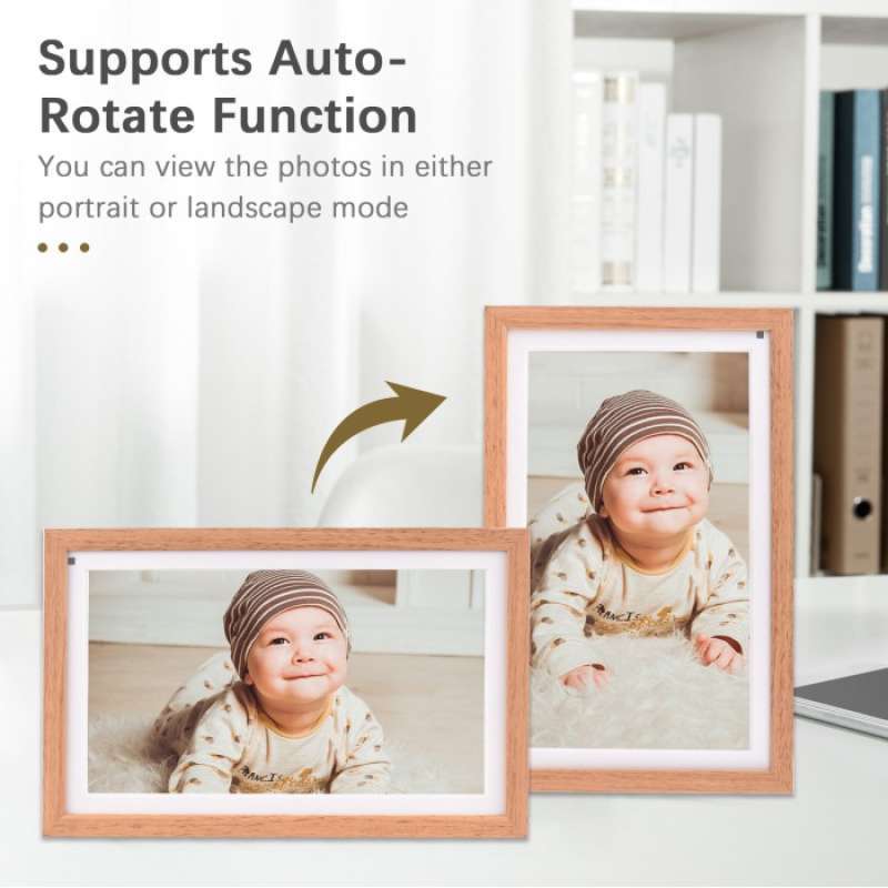 Promo Digital Photo Frame Wifi Touch Screen Ips 1080p 15.6 Inch 32gb ...