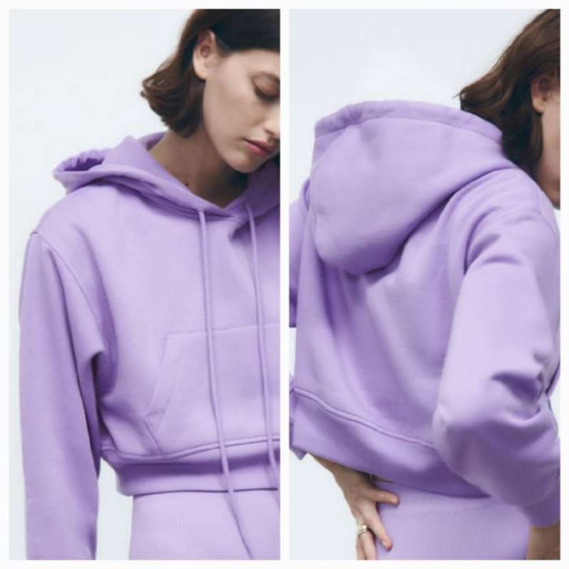 Purple hoodie zara hotsell
