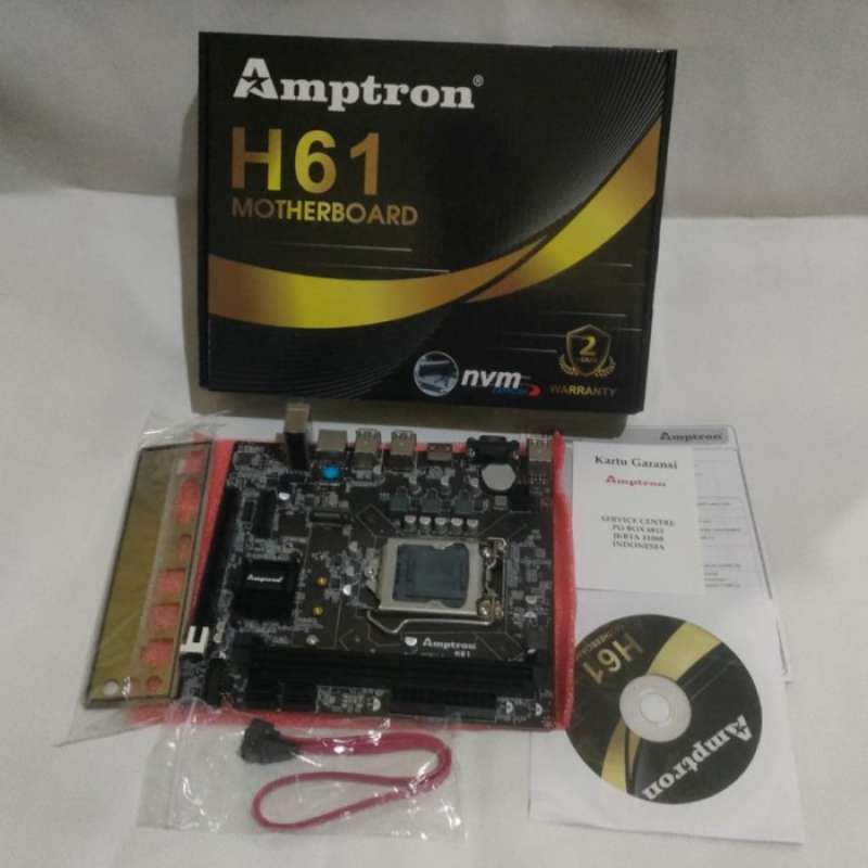 Promo Motherboard Amptron H61 Socket 1155 For Dualcore-i3-i5-i7 Resmi ...