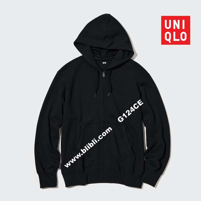 Jaket sweat hoodie resleting uniqlo on sale