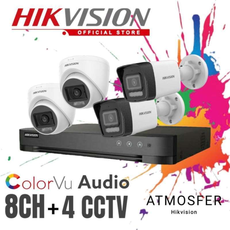 Promo Paket Cctv 8ch + 4cctv 5mp Uhd Built In Mic Hdd 2tb Lengkap ...