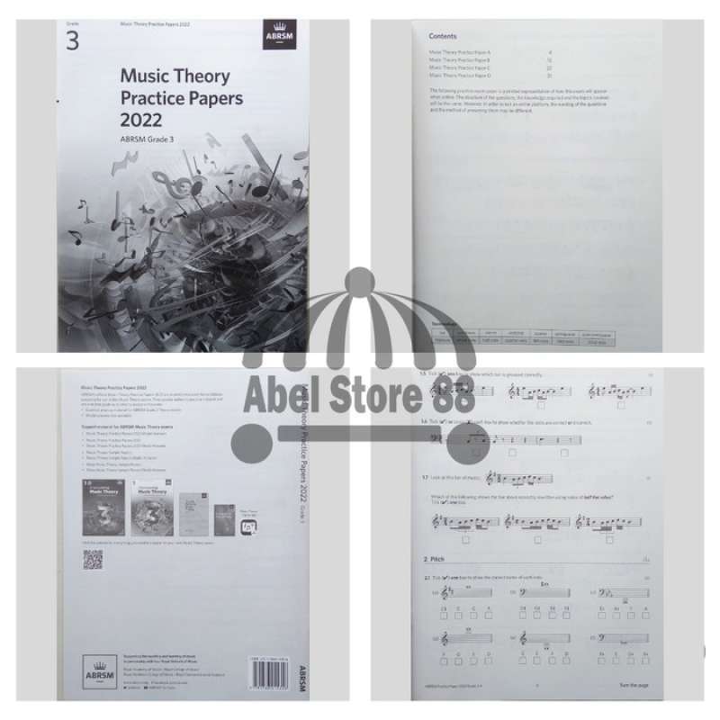 Jual Music Theory Practice Paper 2022 Grade 1/2/3/4/5 Abrsm Ujian Teori ...