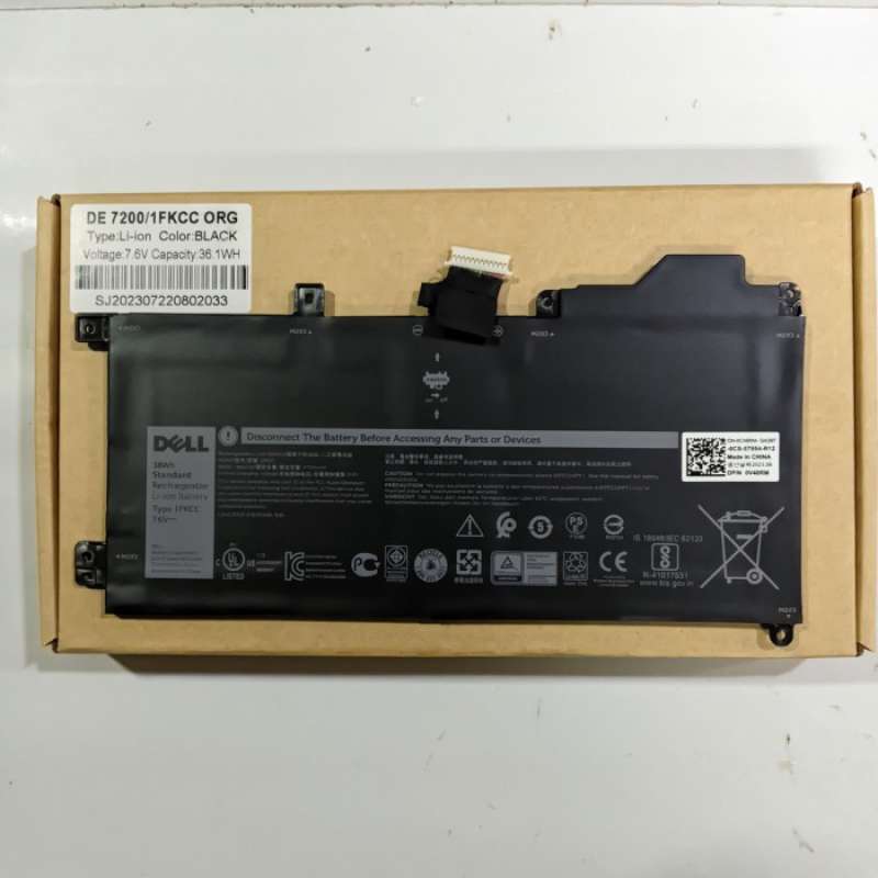 T6 Power Akku für Dell Latitude 12 7200, 7210 2in1, 5000mAh, 38Wh, 2cell, Li-pol
