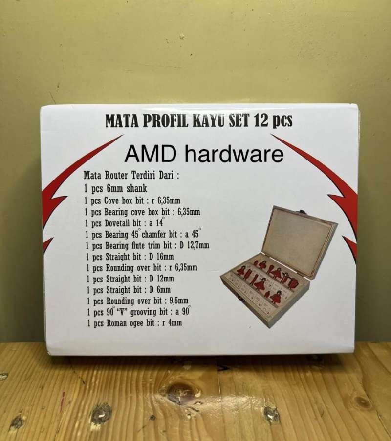 Jual Mata Profil Router Trimer Set 12 Pcs Jld Profile Ukir Kayu (ryu ...