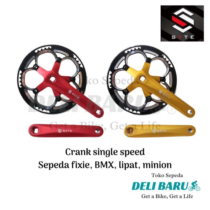 Jual Crank Single Speed 53t Alloy Warna Bcd 130 Mm Crank Arm 170