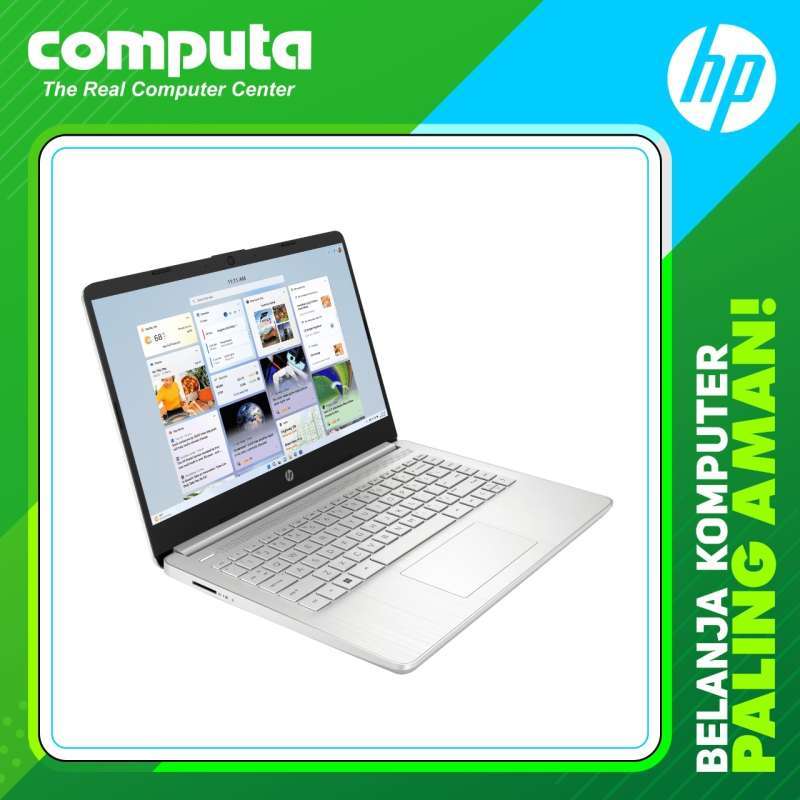 HP 14 inch Laptop dengan Intel Core i3-1215U dan 512GB SSD, Siap untuk Kebutuhan Harian, Menawarkan Windows 11 dan OHS 2021 untuk Pelajar dan Profesional