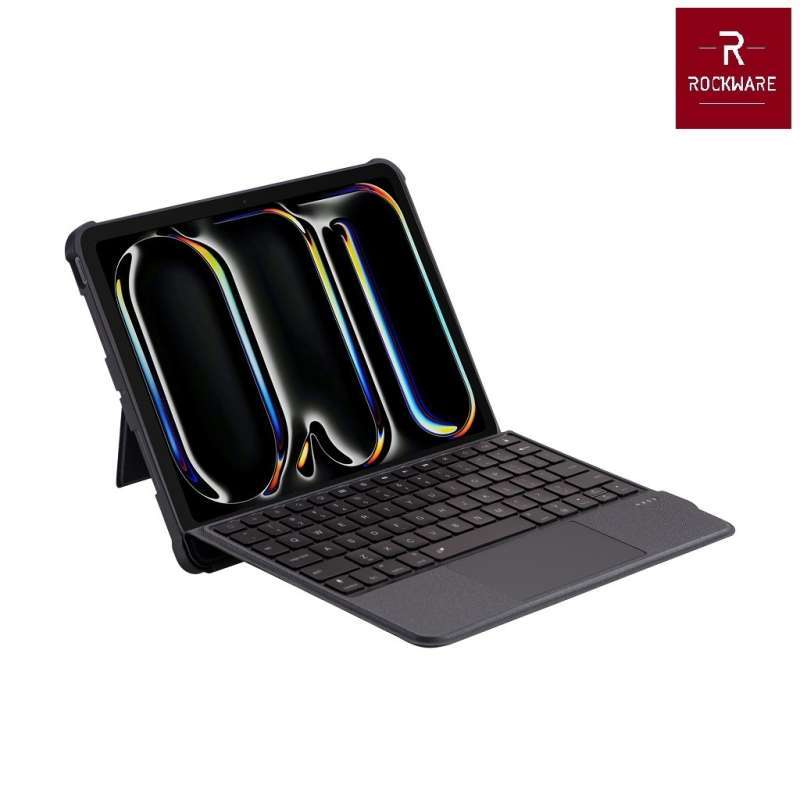 ROCKWARE T5304D-3 Smart Keyboard Case with Trackpad for iPad Pro 11 (M4)  2024