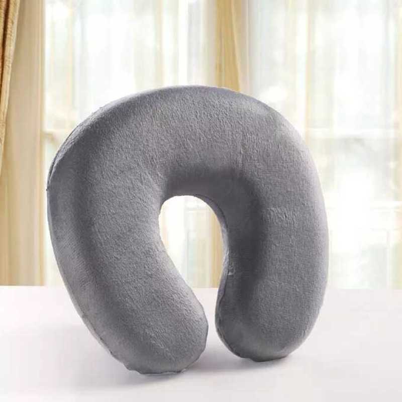 Jual Bantal Leher U-shape Travel Neck Pillow Memory Foam Cotton Di