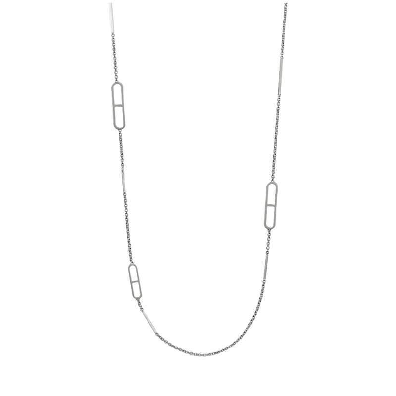 Jual Hermès Ever Chaine D'acre Long Neckle Sterling Silver Di