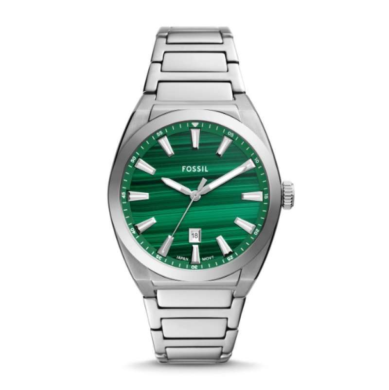 Fossil Everett Three-Hand Date Stainless Steel 42MM Jam Tangan Pria FS6056
