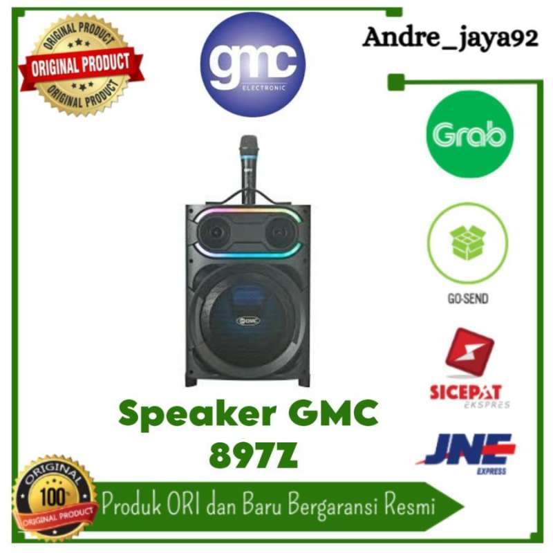 GMC-897Z Portable Bluetooth Speaker, 8 with Karaoke System and Free Wireless Mic, Ideal for Music Lovers at Parties and Gatherings