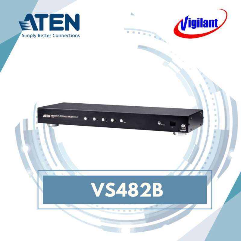 Aten Vs482b ATEN VS482 4-Port HDMI Switch With Dual Output