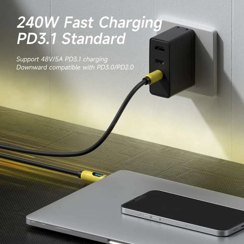 Jual Hagibis Short USB C Cable With Led Display Type C Fast