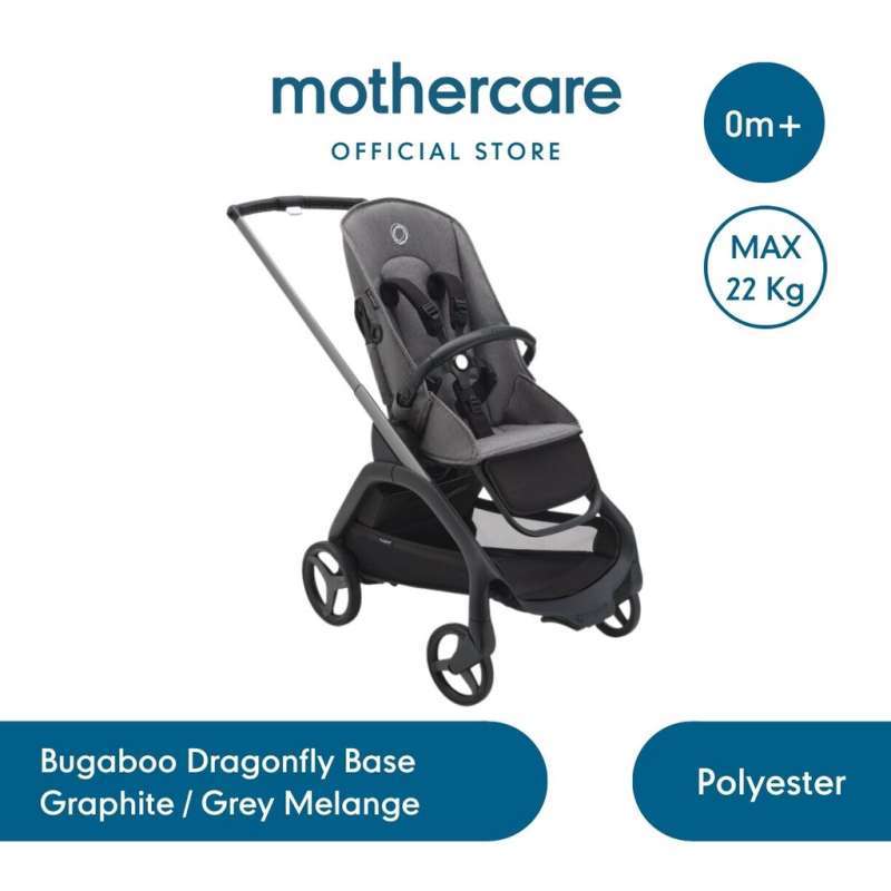 Bugaboo Dragonfly Base Asia Graphite/Grey Melange Kereta Dorong Bayi