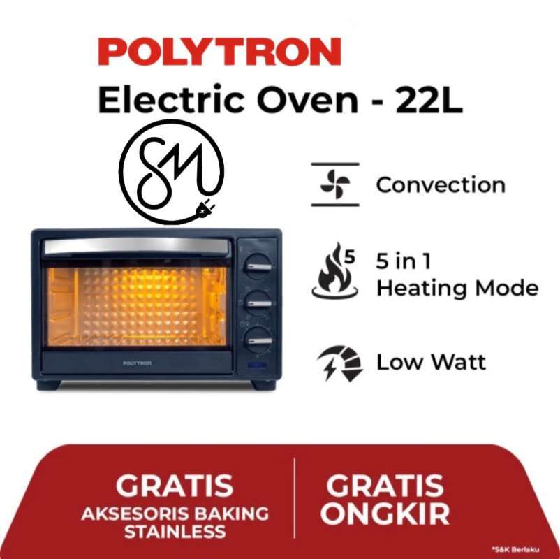 Jual Oven Listrik Polytron Peo 22b1b Kitchenmate 22 L Low Watt Convection Peo22b1b Di Seller Sinar Matahari Sm Amin Simpang Baru Kota Pekanbaru Blibli