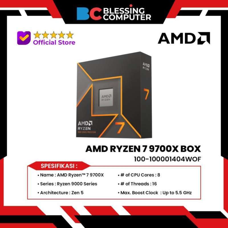 Daftar Harga Amd Ryzen 7 9700 X 🔥 Original & Spesifikasi Lengkap Juni 2025