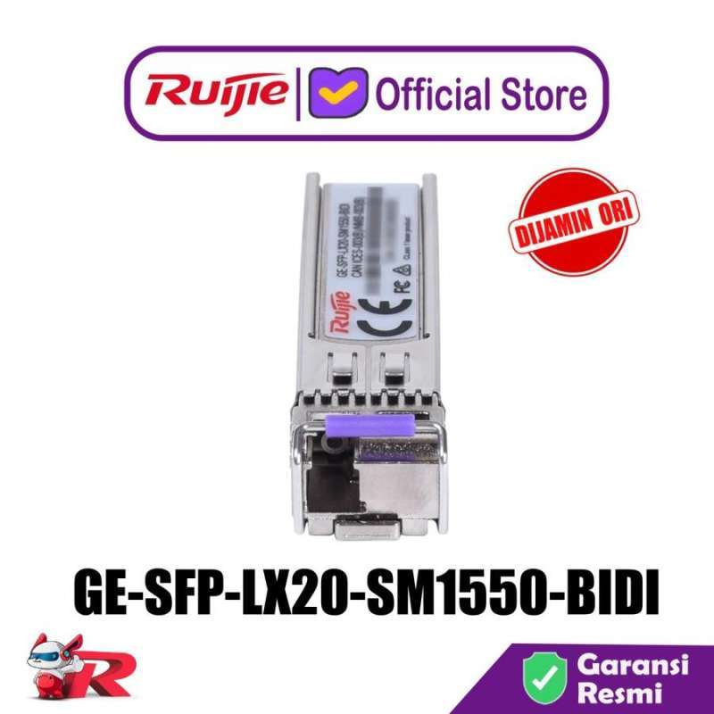Jual Ruijie Ge-sfp-lx20-sm1550-bidi Ddm Simplex Lc Smf Transceiver ...