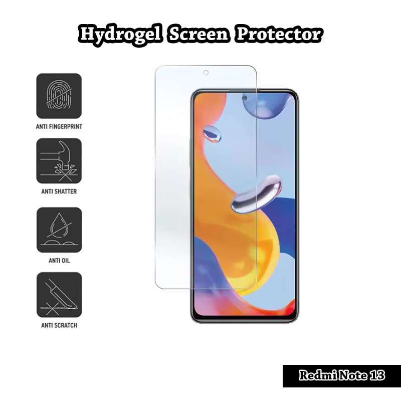 Anti Gores Hydrogel untuk Redmi Note 13 dengan Perlindungan 360 Derajat, Anti Sidik Jari, dan Anti Debu, Ideal untuk Gamer dan Pengguna Aktif
