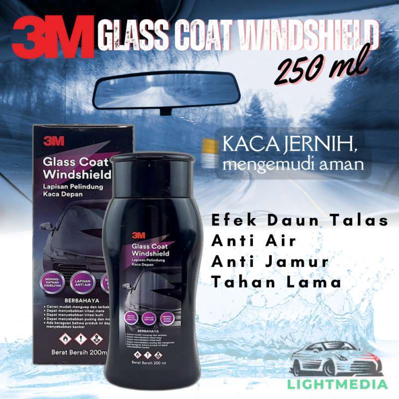 Promo 3m Glass Coat Windshield Cairan Pelindung Kaca Mobil Coating