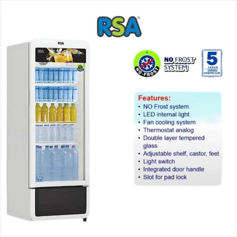 Ruby 240 Promo Rsa Ruby-240 / Ruby240 Display Cooler Showcase 1 Pintu 240 Liter ...